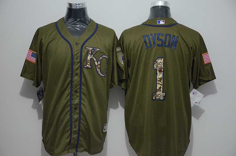 Kansas City Royals #1 Jarrod Dyson Green Salute to Service Stitched Baseball Jersey,We sell and wholesale Kansas City Royals #1 Jarrod Dyson Green Salute to Service Stitched Baseball Jersey on line form chian!